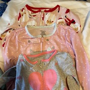 Lot of 3 lightweight footed pjs